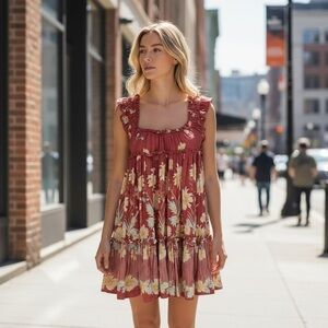 Free People Bali Wild Daisy Slip in Renaissance Red
New